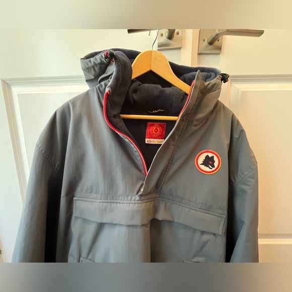 AS Roma, men’s half-zip winter jacket, fleece lined, pull-over style - Picture 4 of 16